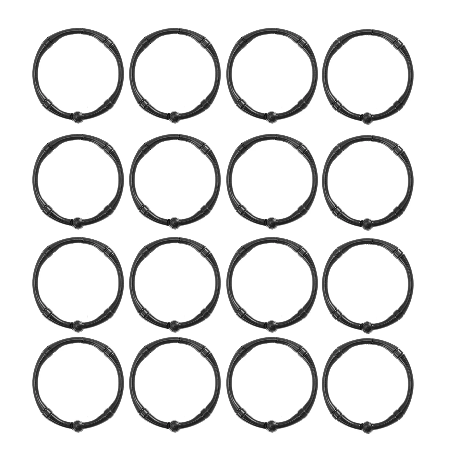 

12Pcs Metal Shower Curtain Rings Strong Sturdy Tightly Closed Reduce Friction Easy Use Roman Rod Accessory Curtain Rings