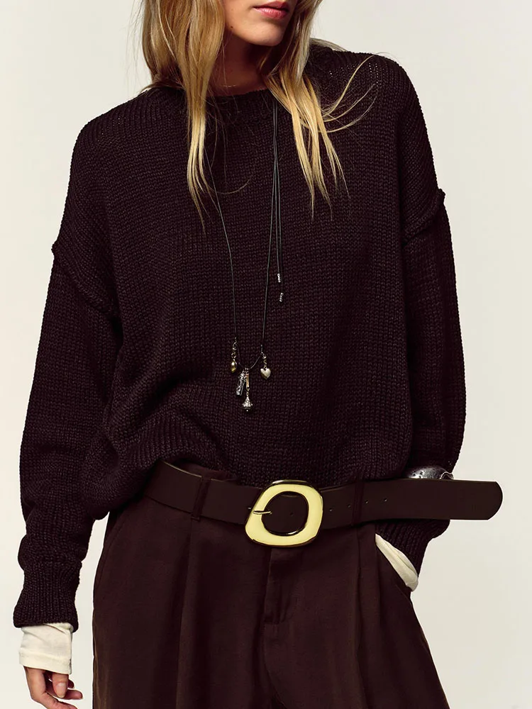 Automne 2025 nouveau taille haute jambe large pantalons décontractés avec ceinture Ele femmes pantalons longs amples dames Premium Faion