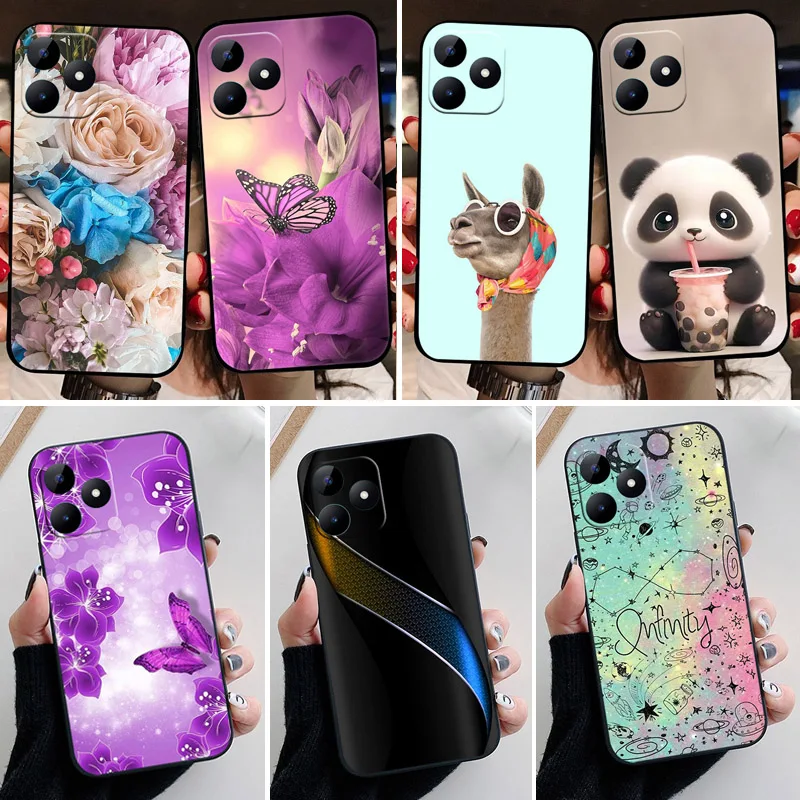 

Чехол для Realme Note 50, милый модный силиконовый мягкий матовый чехол для телефона Realme Note 50 4G C51 C53, задняя крышка, чехол Fundas