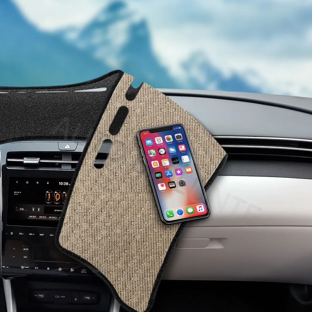 Per Hyundai Tucson NX4 2021 2022 2023 tappetino per cruscotto dell'auto evita cuscinetti luminosi custodia anti-uv accessori antiscivolo