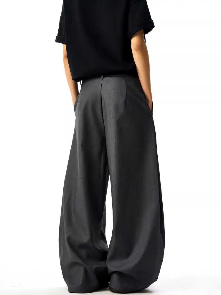 女性黒ゴシックだぶだぶのアーバンパンツオーバーサイズボーイフレンドスーツパンツ原宿日本 2000 年代スタイル Y2k エモヴィンテージズボン 2025