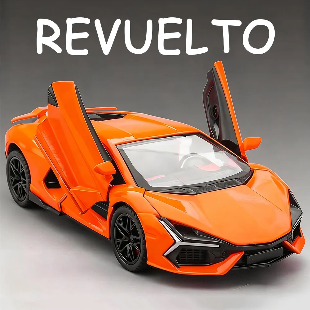 

1:32 Lambor Revuelto Apollo EVO, модели из сплава, автомобили, литые под давлением игрушки, легкая музыка, миниатюрный спортивный автомобиль, двери, открытые автомобили, домашний декор