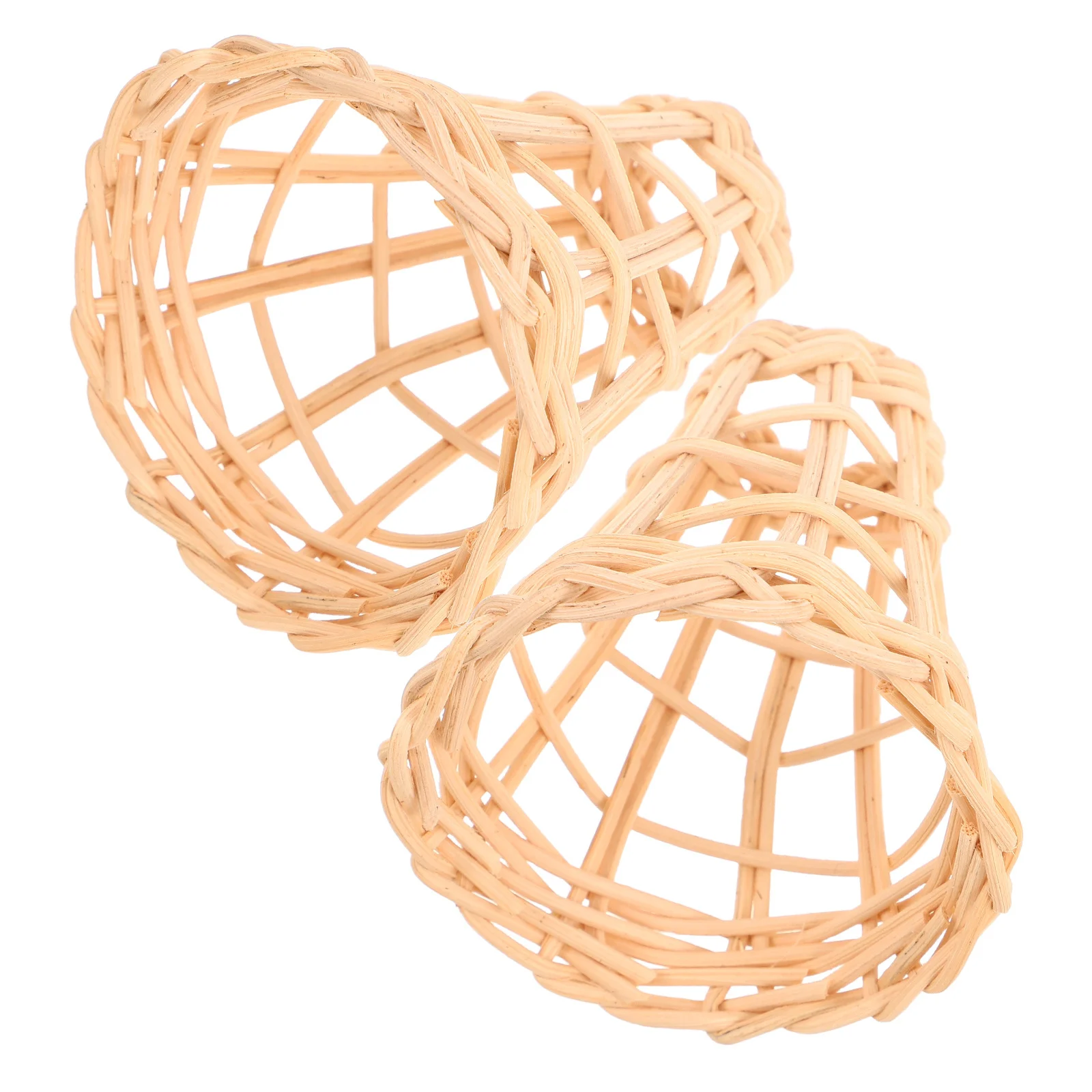 

2Pcs Mini Rattan Lamp Shades Handwoven Hollow Lampshade Covers Decorative Light Shade for String Lights Table Lamps Chandelier