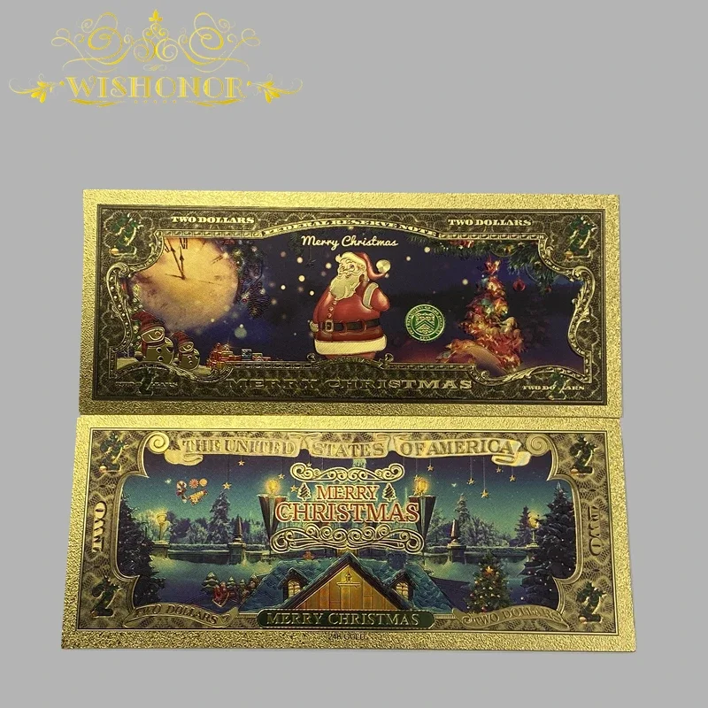 2023 Nice Christmas Banknote Santa Claus Banknote in 24k Gold Plated For Collection