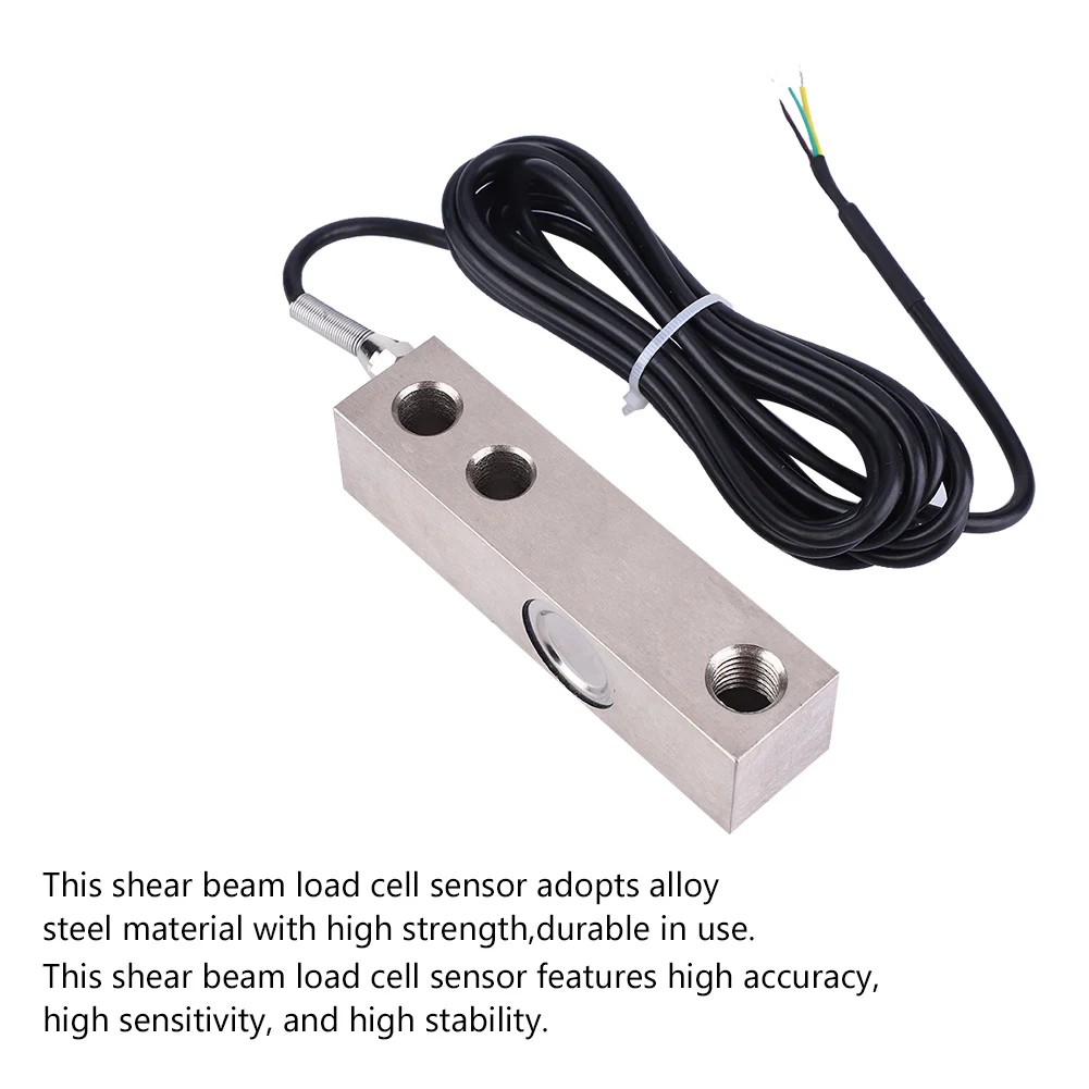 psd-f1-shear-beam-load-cell-sensor-weighing-sensor-with-shielded-cable-2000kg-shearing-beam-pressure-sensor