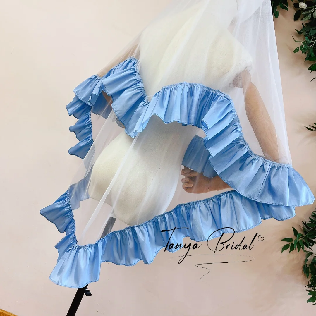 sky-blue-ruffles-short-sweetheart-wedding-veil-unique-bridal-headpiece-with-comb-elegant-party-bridal-accessories-for-brides