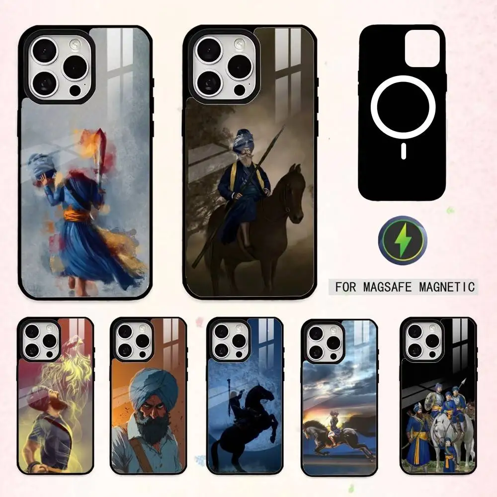 

N-Nihang S-Singh Sikh W-Warrior Phone Case For iPhone17,16,15,14,13,12,11 Plus,Pro Max Magnetic For Magsafe Wireless Charging