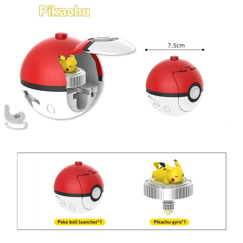 Pokemon Figures Battle Gyro Top Transmitter Pikachu Charmander Pokemon Figure PVC Competitive Class Toys Children\'s Holiday Gift