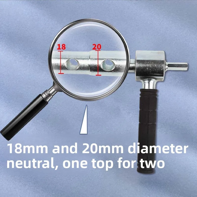Electric Ice Drill Head Connector Handle Adapter Head Hexagonal Adapter Bit Anti-drop Handle 18 and 20 Universal