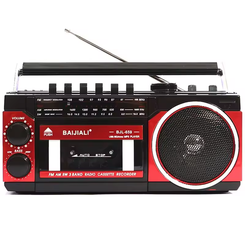 נייד וינטאג' רטרו USB AM/FM/SW מולטיבנד רדיו סטריאו אלחוטי בלוטות' בומבוקס Mp3 אודיו קסטת טייפ נגן מקליט