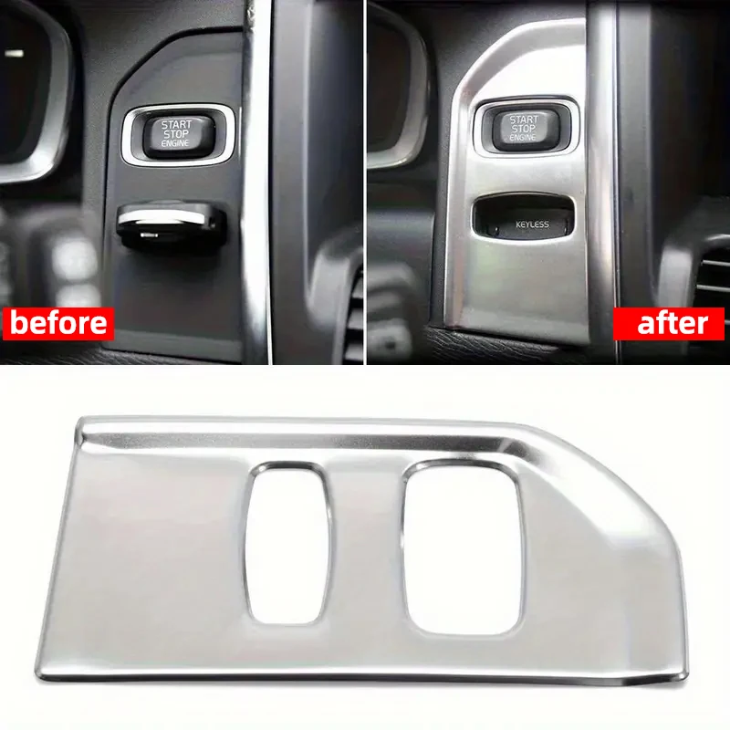 For Volvo XC60 2013-2017 Ignition Keyhole Frame Decal Panel Decorative Protection Cover Car Interior Accessories