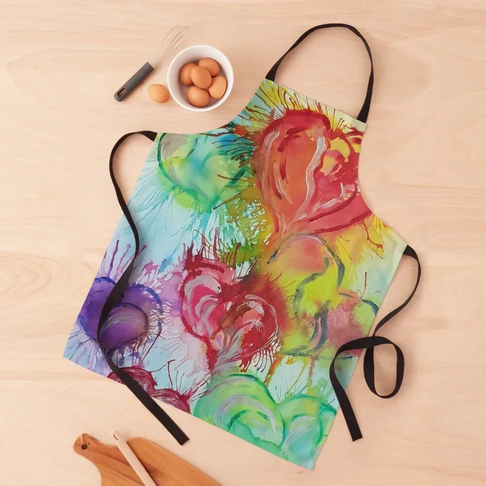 

Heart connections, art painting Apron esthetician kitchen gadgets kitchen and home Apron