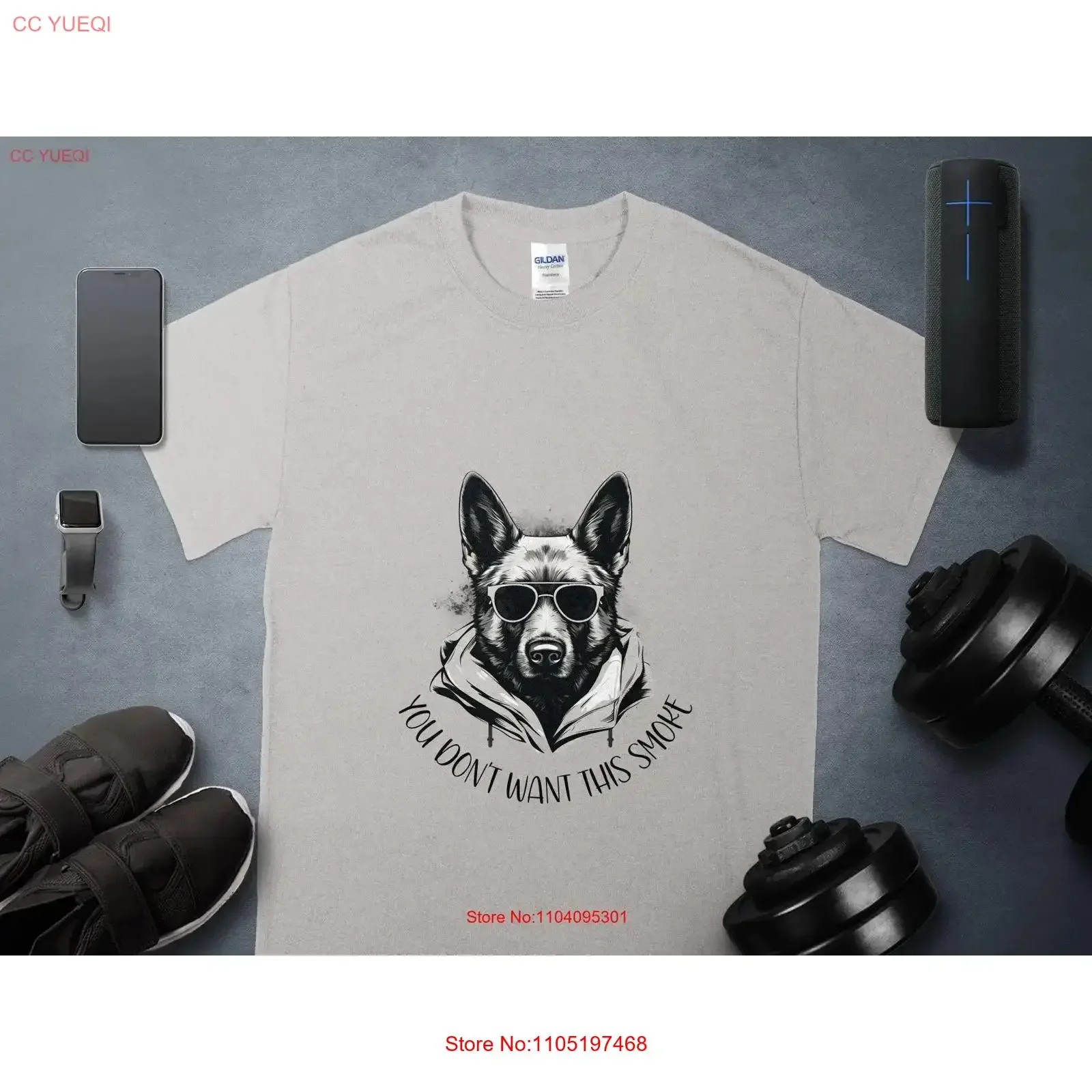 Pastor alemán no quiere esta camiseta ahumada Propietario para vintage Lavado Casual Suave Cómodo Elegante Versátil Ligeramente