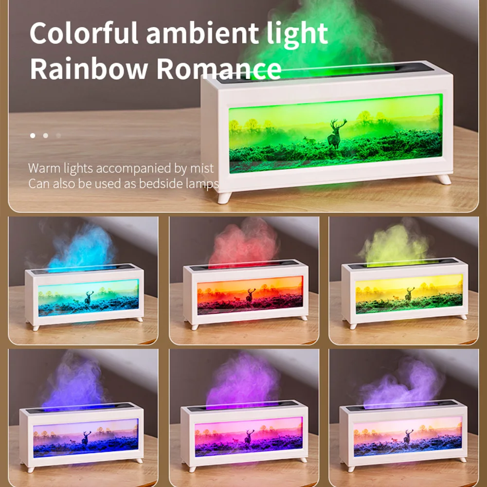 Creative Fireplace Air Humidifier with LED Light Remote Control Aroma Diffuser Air Diffuser Humidifier for Bedroom Home Office