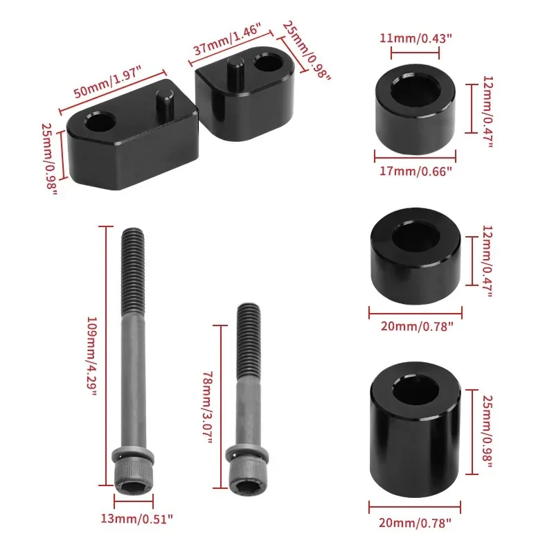 TRD para Harley Touring modelos Road King Electra Street Road Glide 2009-2021 Kit de extensiones de suelo de motocicleta 3/4''