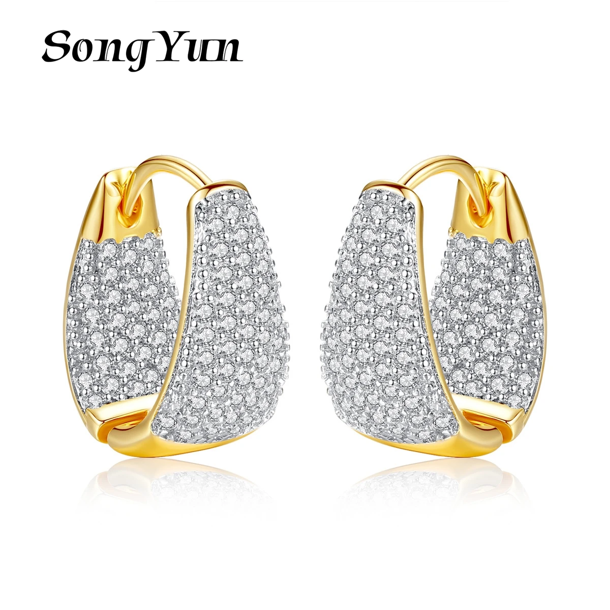 

SongYun Jewelry MHT Quality Brass Stud Earrings Dangle CZ 7A Zircon Timeless Sister Gift Women Earring Jewelry
