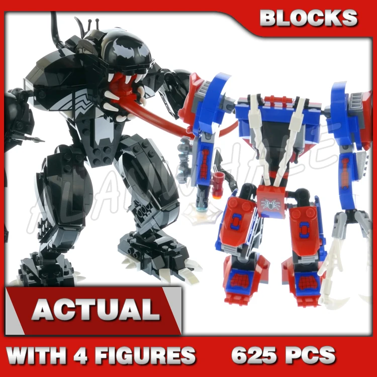 625 قطعة سوبر مقاتلة المنتقم العنكبوت الميكانيكية معركة المفاصل Posable الروبوتات 11188 لعبة مكعبات البناء متوافقة مع النموذج #1