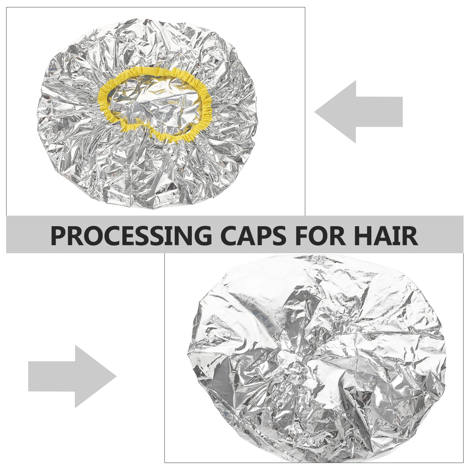 

3 pcs Elastic Hair Dye Caps Tin Foil Hair Hats Baking Oil Heat Caps For Deep Conditioning Coloring Perms Salon Use