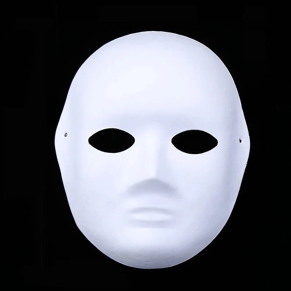 8Pcs Blank White Paper Art Masks for DIY Painting Craft Ideal for Kids Creative Development Halloween Cosplay Costume