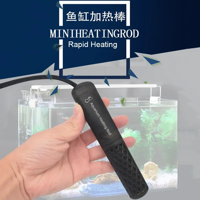 30W/50W/70W/100W Aquarium Submersible Fish Tank Automatic Water Heater Constant Temperature Heating Rod EU Plug Rapid Heating