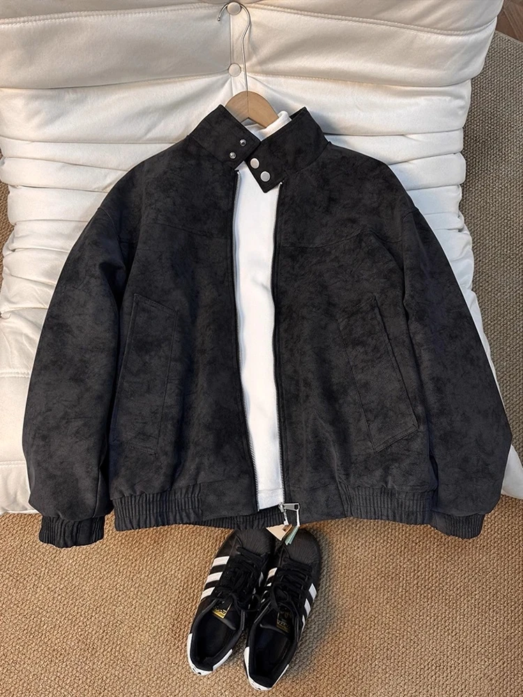 

Американская окрашенная искусственная кожа Flight Jaet, хлопковое мужское зимнее мотоциклетное бейсбольное пальто, теплое свободное модели, молодежная мода