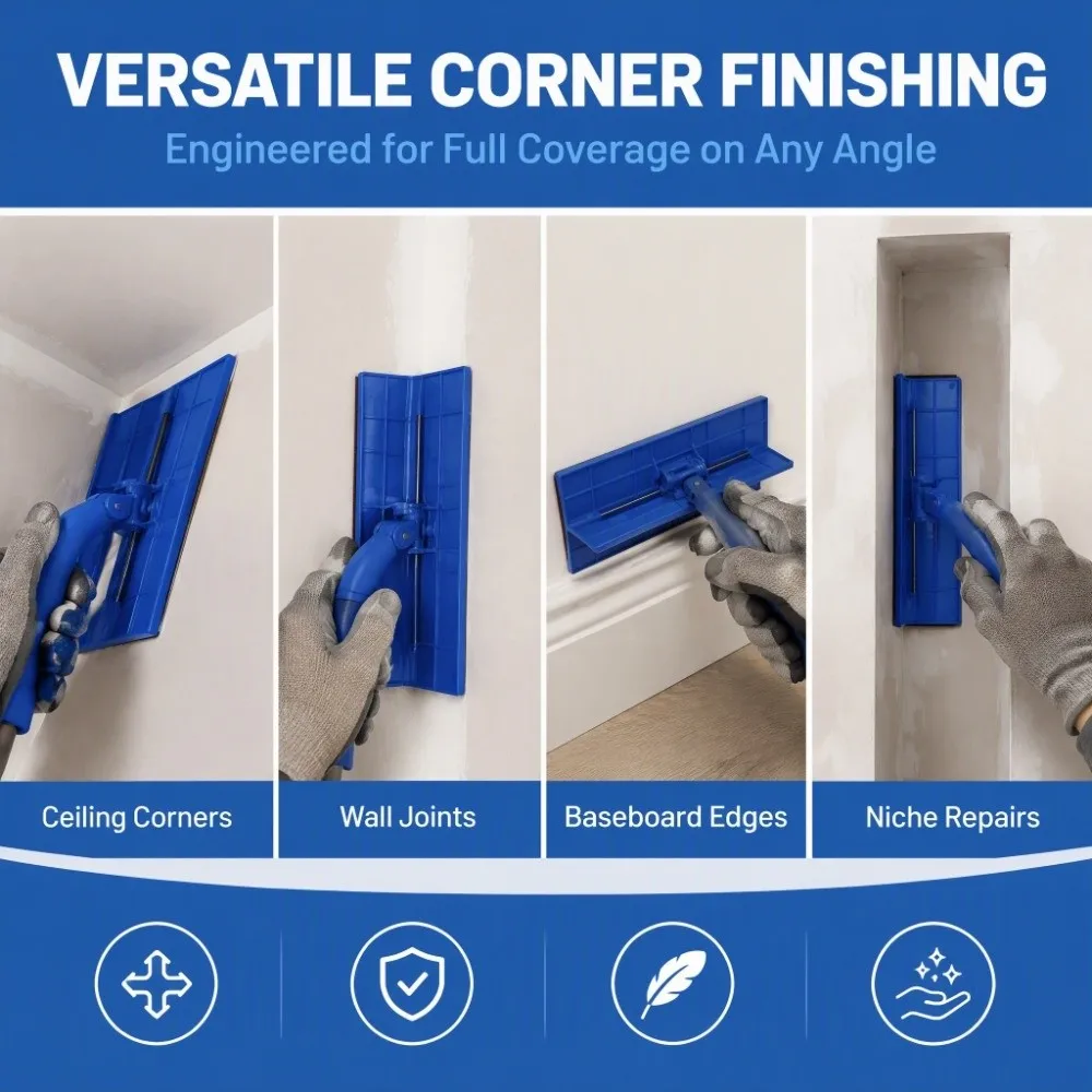 Smooth 360° Swivel Drywall Sander Foldable Self-Adhesive Hand Sander Manual Corner Sander Ceiling