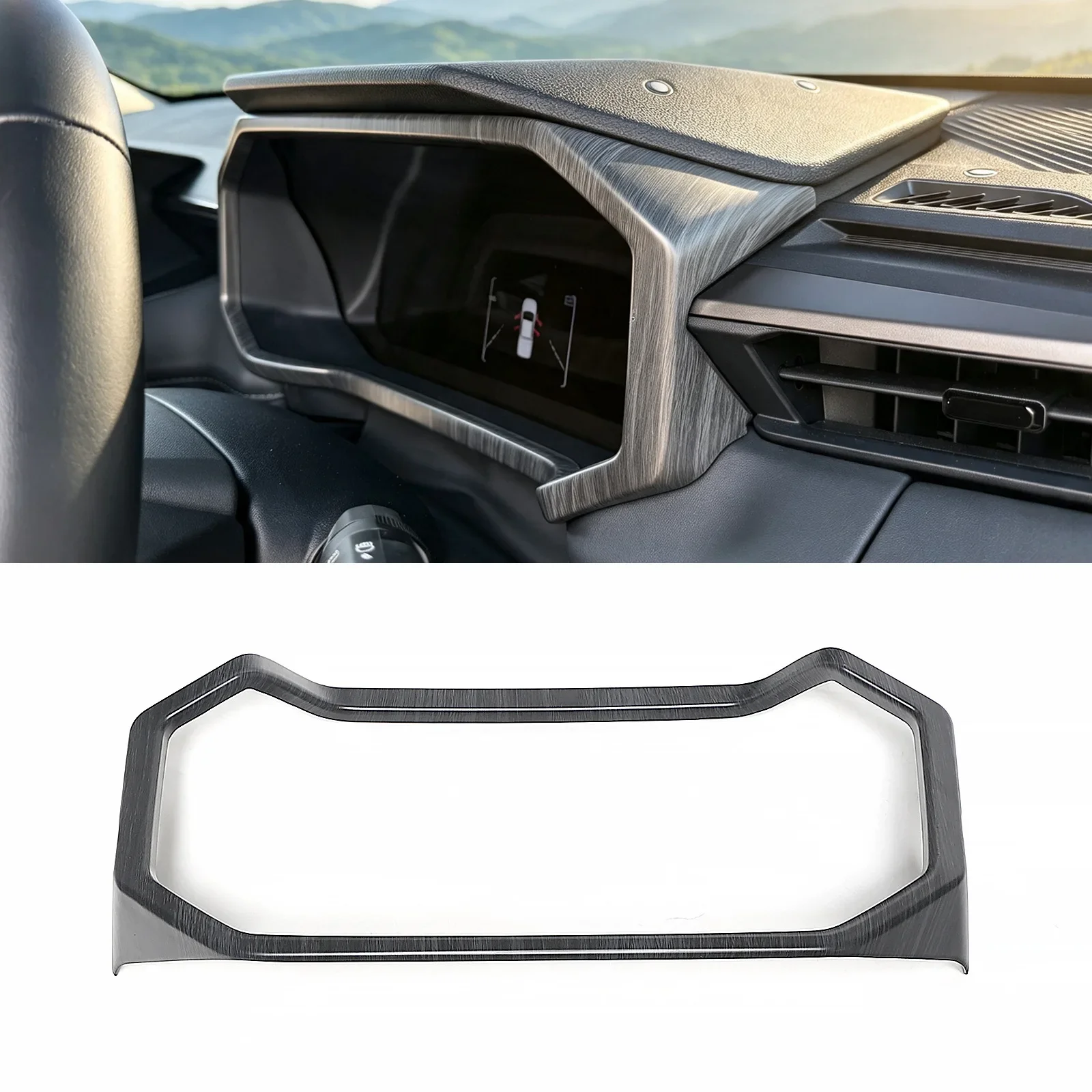 RHD For Toyota Hilux 2026 Car Instrument Panel Decorative Frame Center Console Dashboard Trim Interior Molding Cover Accessories detail image 1