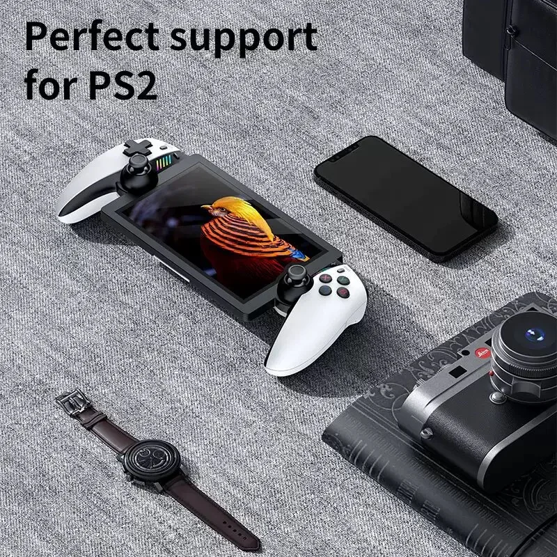 FLLAPT M28 256GB Handheld Game Console 7.1'' IPS Screen Supports Large-Scale PS2 Games 3D Dual Joystick God of War 20000 Games