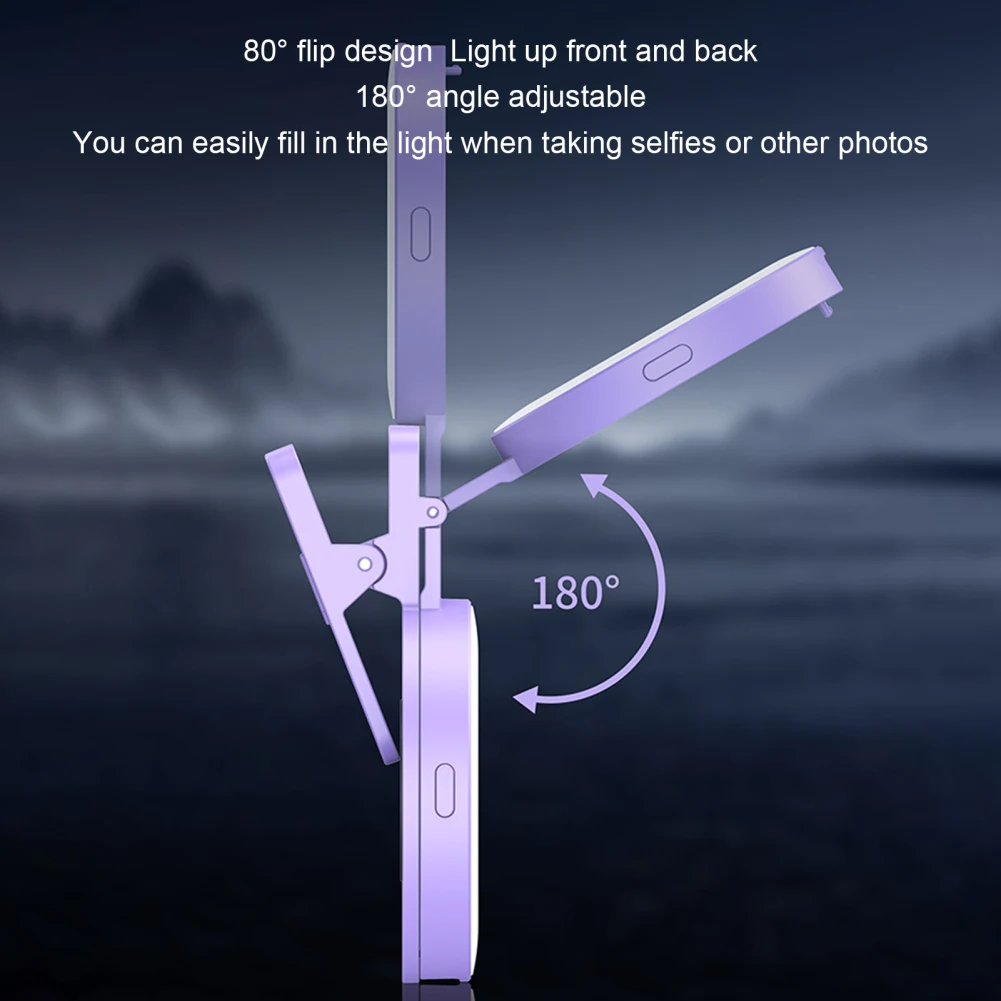 Smartphone Mirror Reflection Clip Kit, 5V/1A 3 Levels Adjustment 200 Mah Battery Capacity For About 180 Minutes Usage Time