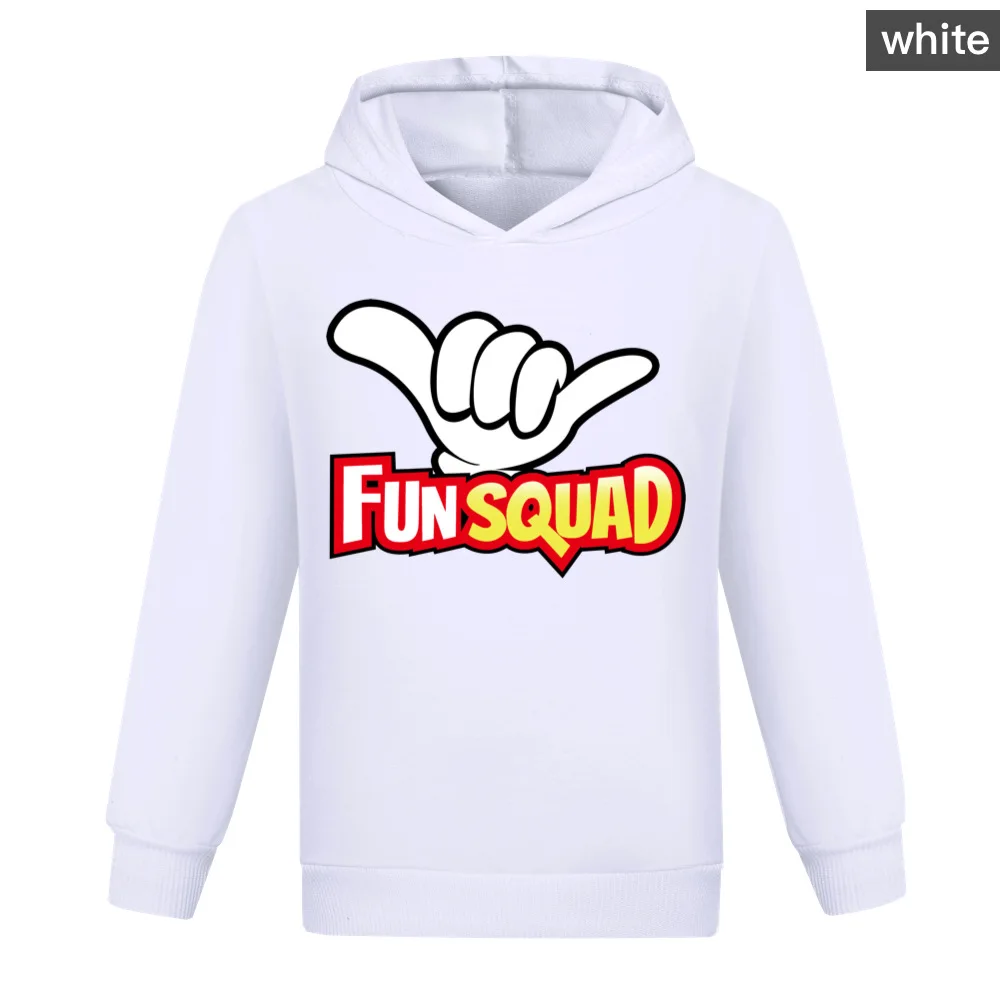 New Fun Squad Gaming Sweatshirts Children Hoodie T-shirt Streetwear Kid Boy Cartoon Hooded Jacket Autumn Casual Tops 2-16Y