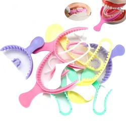 Dental Bite Registration Trays Impression Tray Mold with Net Disposable Plastic Teeth Holder Dentist Oral Care Tools Colorful
