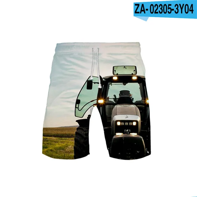 Pantaloncini da bagno per bambini 3d Tractor Trucks Board Short Kids Beach Shorts Boys Masculina costume da bagno pantaloni sportivi slip Boys