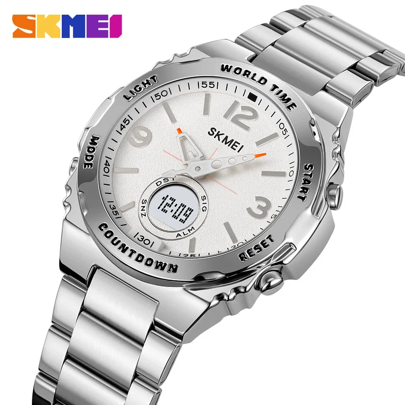 SKMEI 2310 Waterproof Electronic Watch Male Digital Stainless Steel Wristwatch Luxury Men's Clock Movement Watches Reloj Hombre