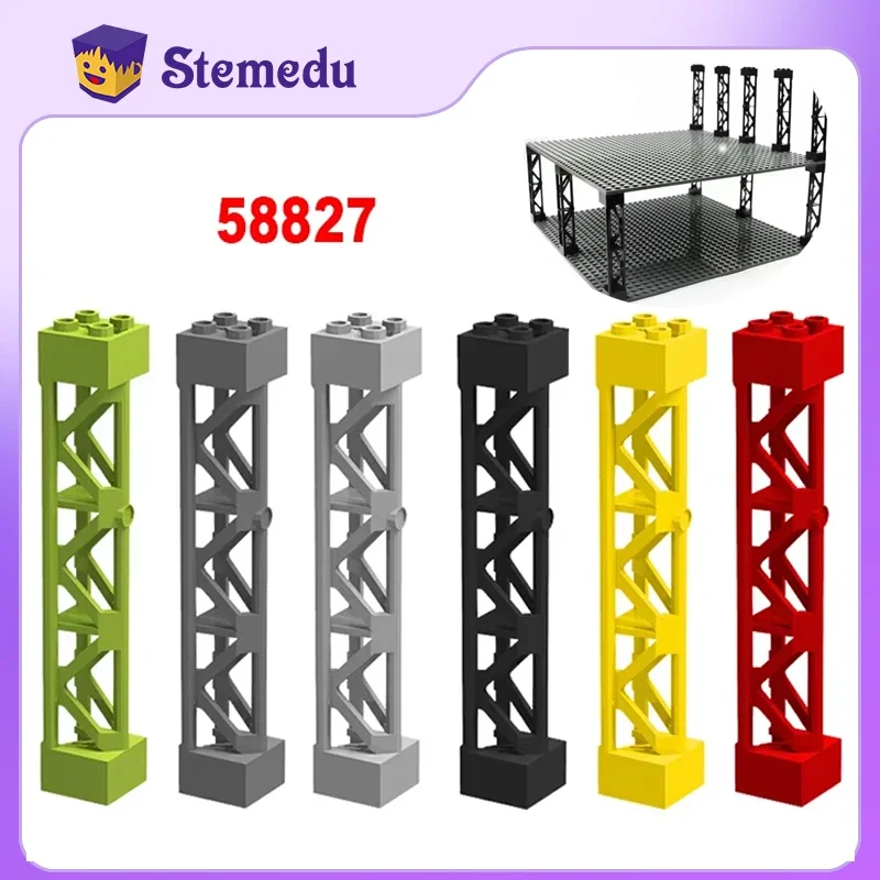 1pcs Moc Building Blocks 58827 Telegraph Pole Iron Frame Support 2x2x10 Girder DIY Bricks Compatible with Architecture Toys