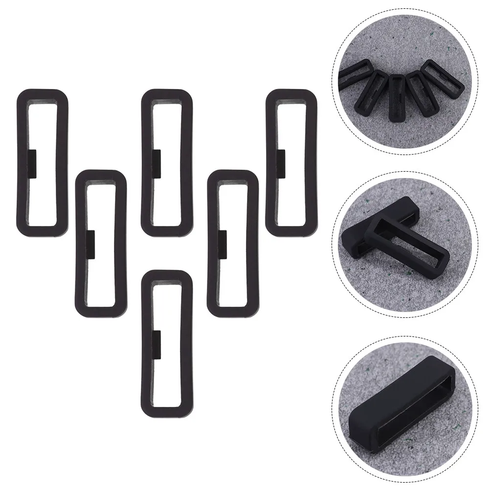 

6Pcs Premium Silicone Watch Strap Loop Keeper Retainer Ring for Smartwatch Bands Holder