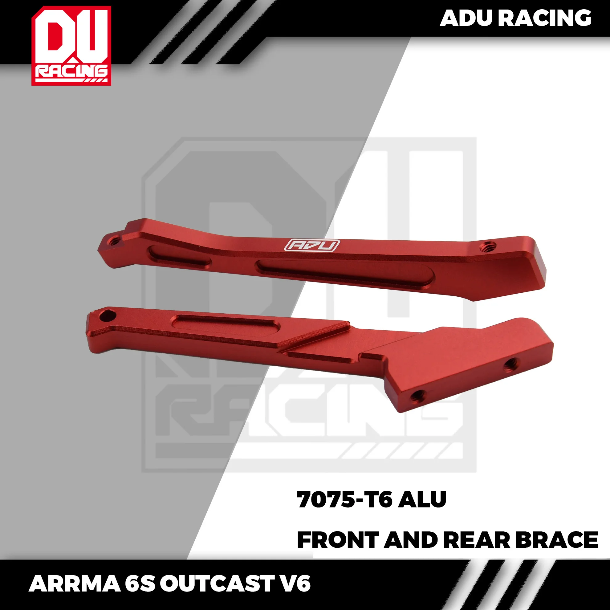 Support central de course ADU CNC 7075-T6 en aluminium pour ARRMA 6S V6 OUTCAST RTR