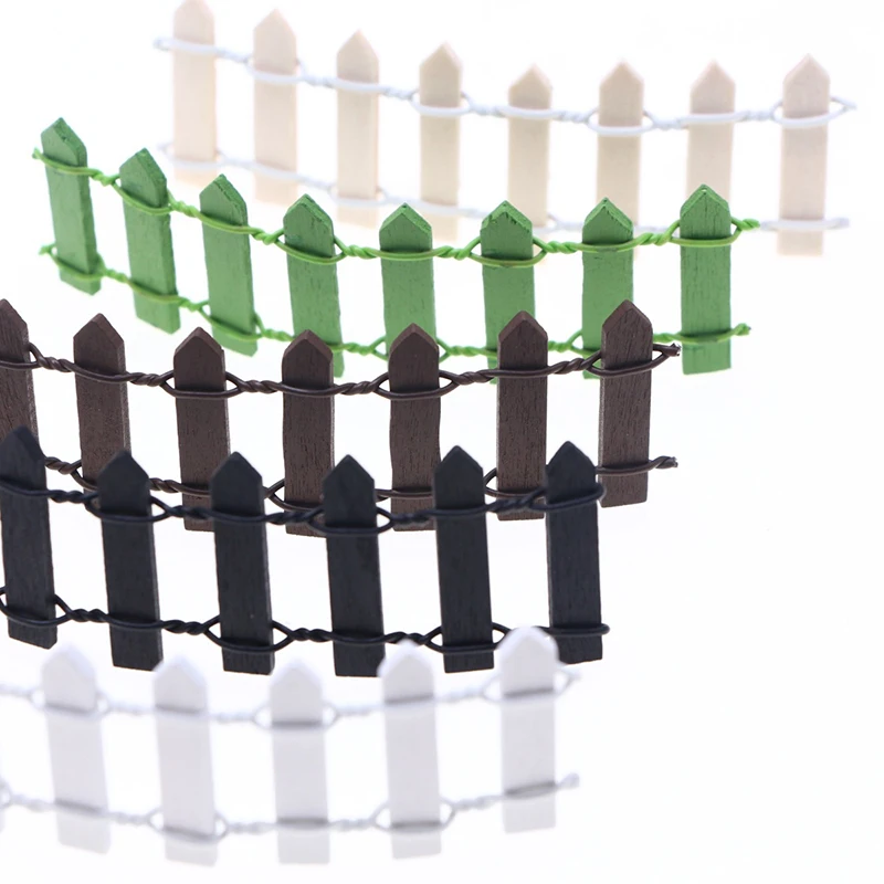 Lot de 10, maison de poupée 1:12, clôture Flexible Miniature pour jardin et cour, modèle de jouet de décoration