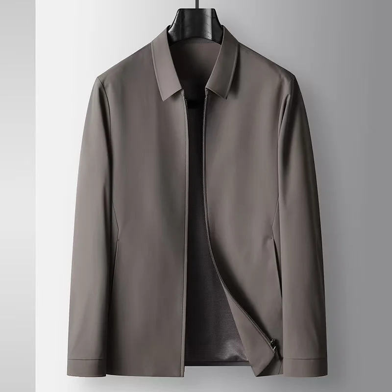 

Новая мужская куртка весна-осень 2026, молодежная легкая деловая куртка класса люкс для отдыха, из немнущейся ткани