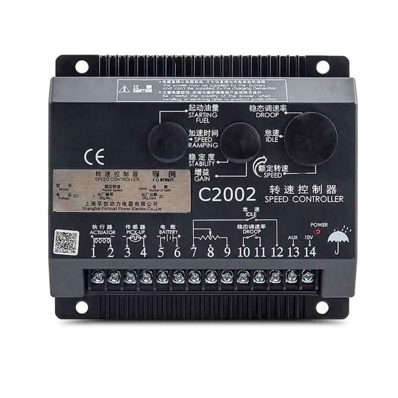 Generator Electronic Speed Governor Controller C2002 C2003 Speed Control Board with English Operation Panel