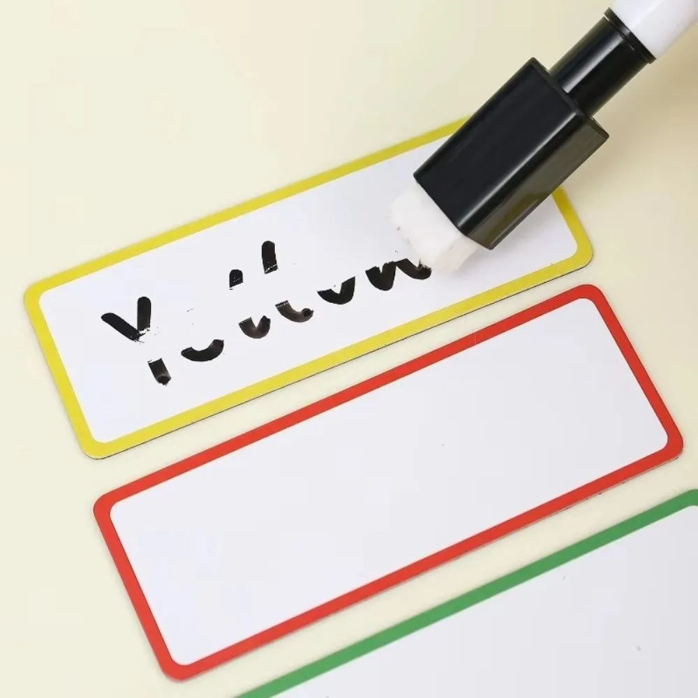 27pcs Dry Erase Magnetic Labels Erasable Reusable Magnetic Name Tags, Whiteboard Magnetic Stickers Color Magnetic Tags