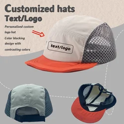 Custome Logo Japanese Quick-drying Mesh Soft Brim 5-panel Hip-hop Hat Men and Women Breathable Sunshade Sports Baseball Cap