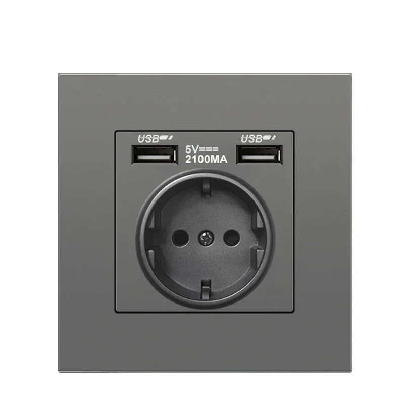 DepoGuye-toma de corriente Usb de 2.1A para el hogar, adaptador de enchufe de pared, CA 110V-250V 16A, enchufe coreano con Usb incorporado