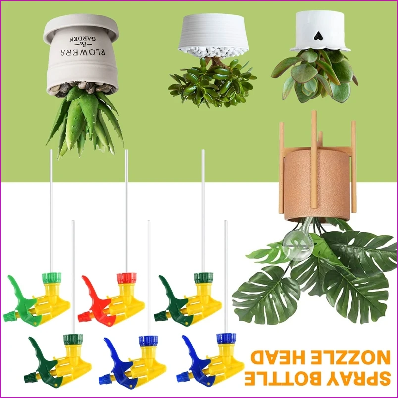 

6 Pcs Heavy Duty Chemical Trigger Sprayer Bottle Nozzle Head-A57M