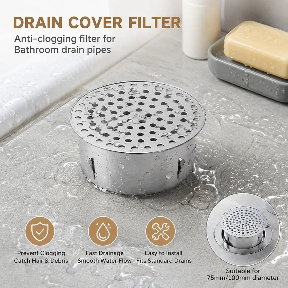 Round Hole Gutter Guard Net SUS 304 Stainless Steel Anti-blocking Anti Clogging Filter Vent Secondary Drainage