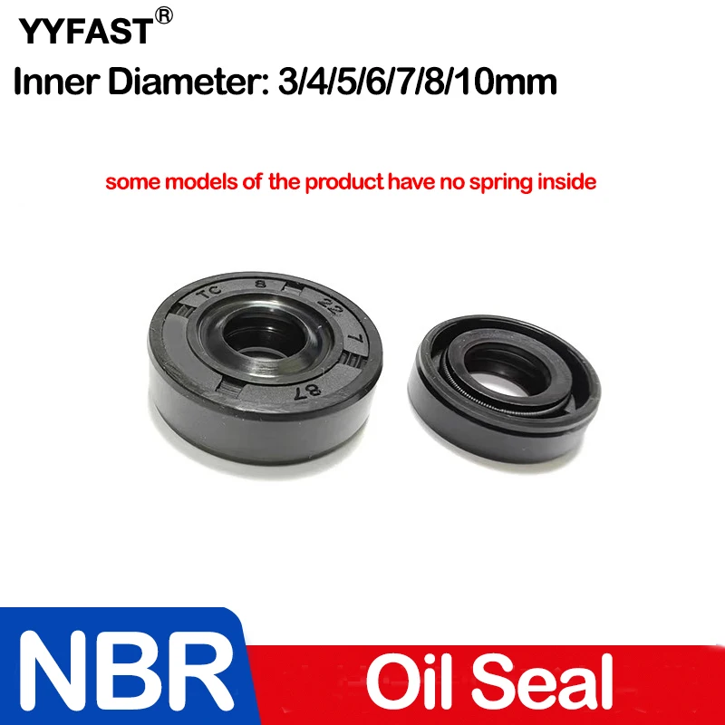 NBR Framework,Miniature Oil Seal,Inner Diameter4mm 5mm 6mm 7mm 8mm 9mm Outer diameter 12-34mm Thickness4-10mm Nitrile Butadiene