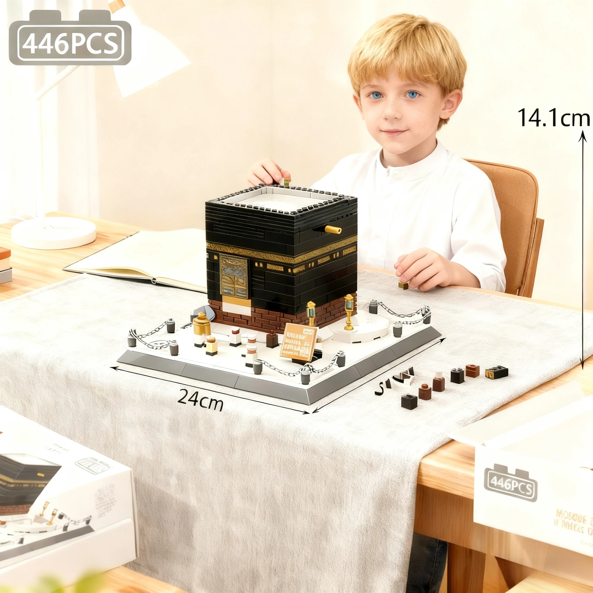 

World Famous Architecture Dome Rock Mosque Building Blocks World City Building Kaaba Model Bricks Toys for Boys Adult Gifts