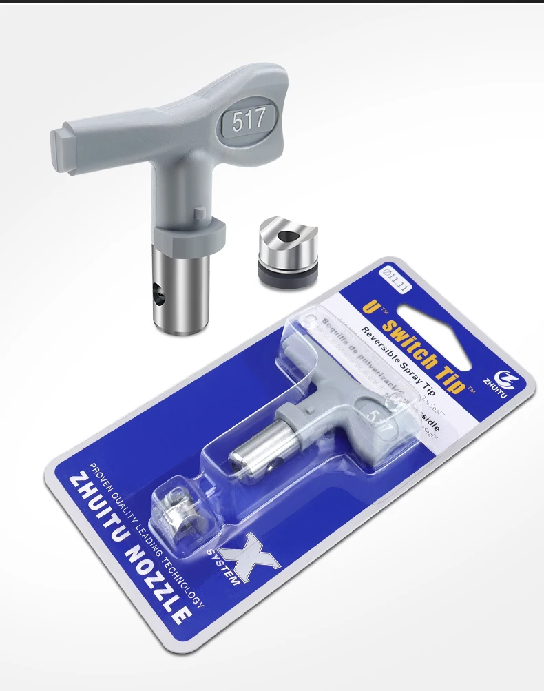 1 Stück Hochdruckdüse 2/3/4/5, alle Serien, robuste graue Airless-Düsenabdeckung für Sprühgeräte, Farbspritzpistolen und XTR-Pistolen – Detail 7