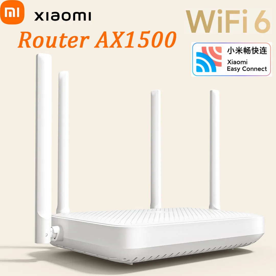 Xiaomi AX1500 Router WiFi 6 Dual Band Gigabit Network 2.4GHz&5GHz Mesh System Cable OFDMA Port MiWifi ROM Extender Wifi Repeater