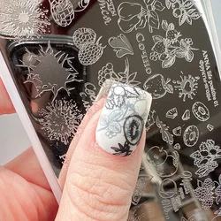 XMQ STAMPING NAIL PLATES FRUIT TEMPLATES SKULL IMAGEPLATE Halloween