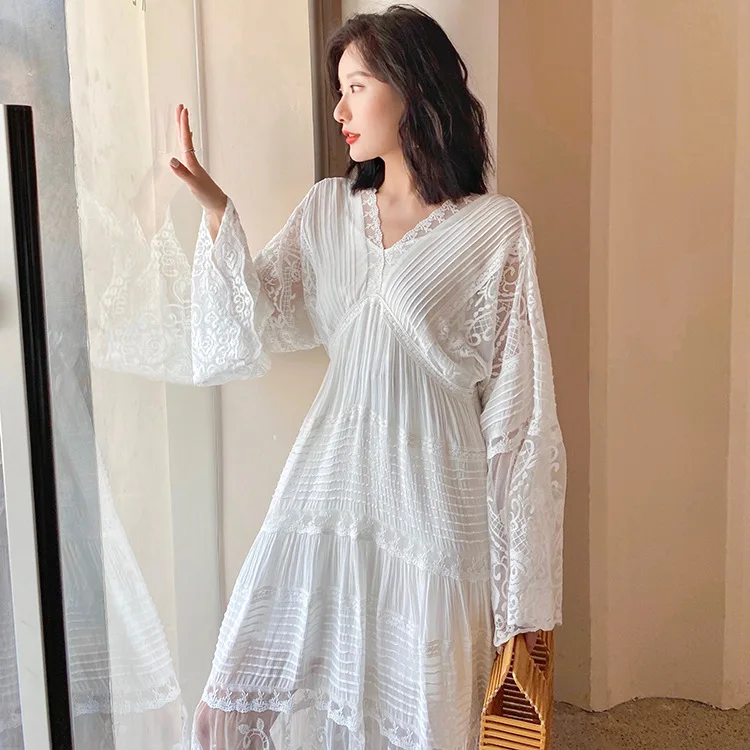 chinese dress ladies Gypsy Soul Broderie Anglaise Maxi Dress in White  Secret Garden Official